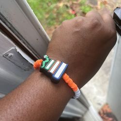 Handmade Beaded Bracelet with Book Charm – Teacher / Reader Gift
