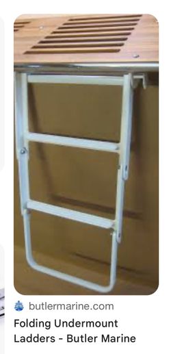 Undermount retractable sturdy boat ladder