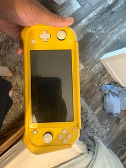 Yellow Nintendo switch lite
