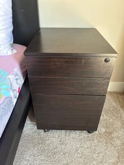 3 Drawer Wood Nightstand