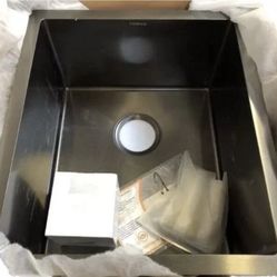 Inch Black Undermount Bar Sink Quartz Single Bowl Kitchen Sink With Bottom View