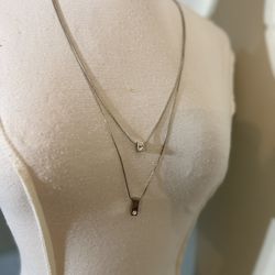 White House Black Market Double Strand Necklace 