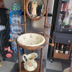 Vintage Wood Wash Stand