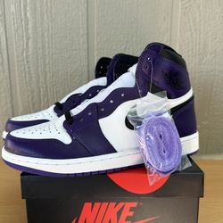 Jordan 1 Retro High OG Court Purple Size 8.5 Brand New 