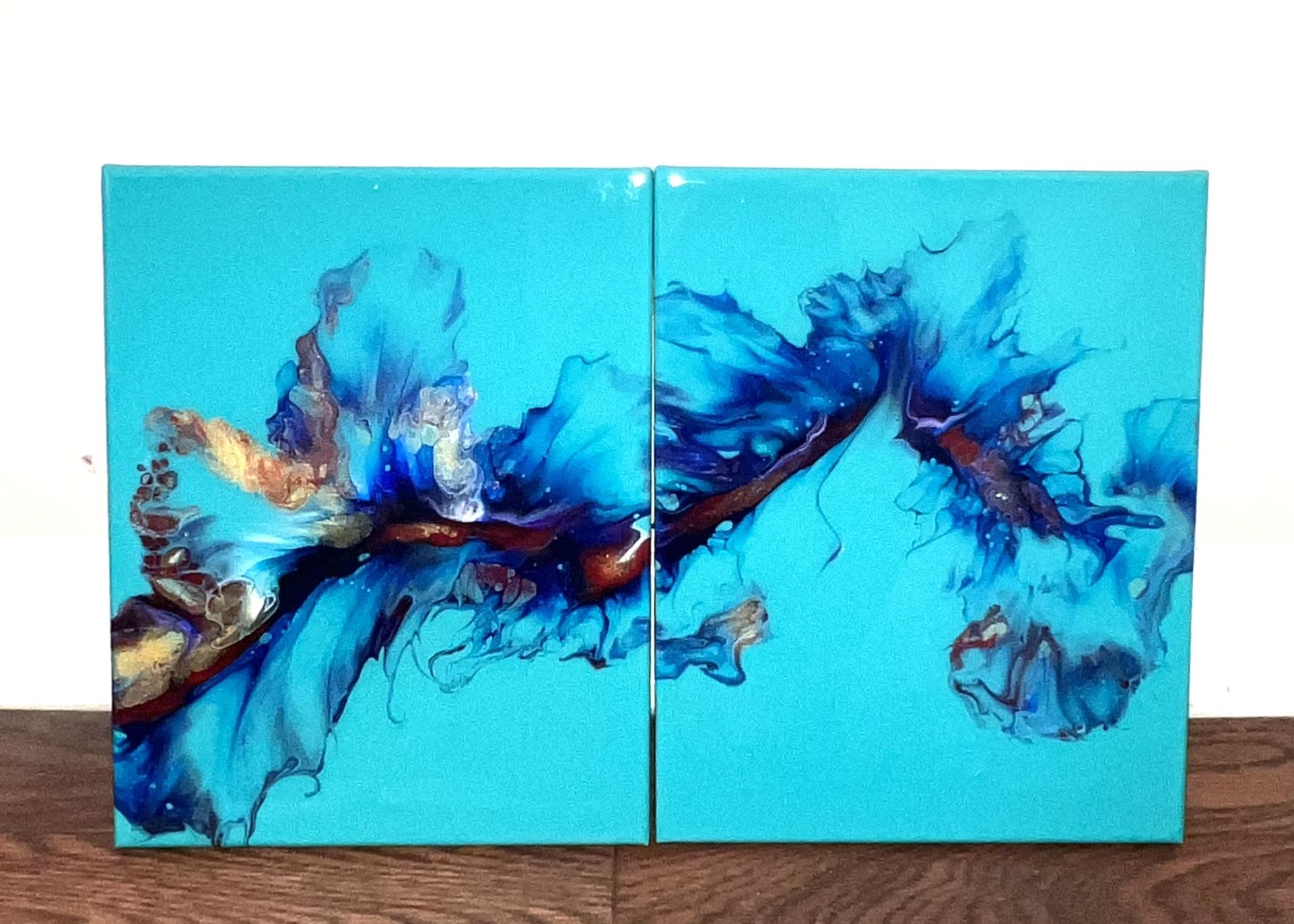 Aqueous 14x22 Inch Acrylic painting