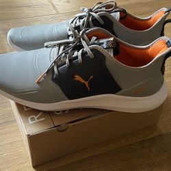 Puma Golf Shoe Gray, And Orange Size 12