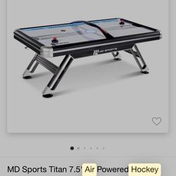 Air hockey Table MD Sports Titan 7.5' Air Powered Hockey Table with Overhead Scorer - Black