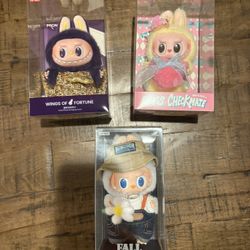 100% Authentic POP MART LABUBU Let's Checkmate THE MONSTERS Plush Hanging Card, Wings Of Fortune, & Fall In Wild 