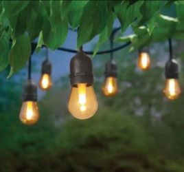 Hampton Bay 6-Light 12 ft. Indoor/Outdoor Plug-In LED S14 Flame Effect String Light Set