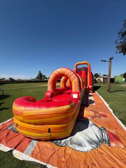 20x50 Fire  and ice Water slide with slip and slide