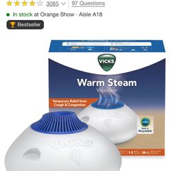 Vicks Warm Steam Vaporizer Humidifier with Night Light - 1.5gal