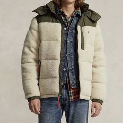 POLO RALPH LAUREN Men's Hooded Hybrid Down Jacket L NWT