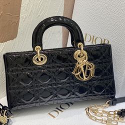 Ladies dior d-joy women's handbag black leather