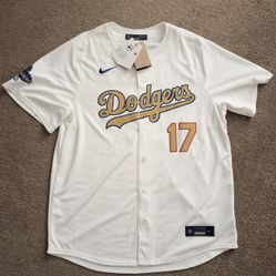 Authentic Nike Shohei Ohtani Dodgers Gold World Series Champions Limited Jersey