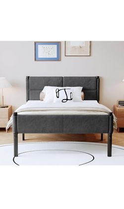 Metal Bed Frame,14Inch Twin Size, No Box Spring Needed, Grey. Russell/Boulder Area.