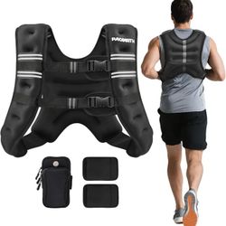 20 LB Weight Vest with Reflective Stripe, Body Weight Vests for Women, Men