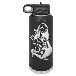Sally nightmare before Christmas 40 oz stainless insulated with straw laser engraved water bottle