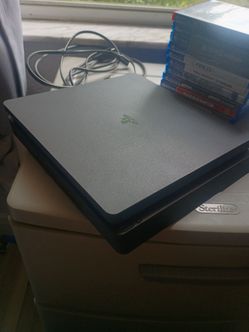 Sony PlayStation 4 Slim Console with Controller and 10 Games ( "Complete in Box" (CIB) (Cash Only)