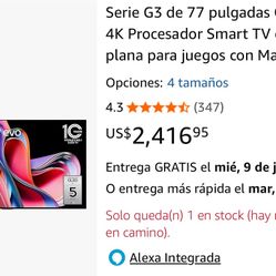 TV LG 77" OLED 77G3