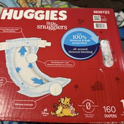 Baby Diapers 2 Boxes 160 