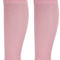Premium Pre-Cut Soccer Sock Sleeves Pack of 2, Moisture-Wicking & Breathable, Tight Ankle Cuff, Pink