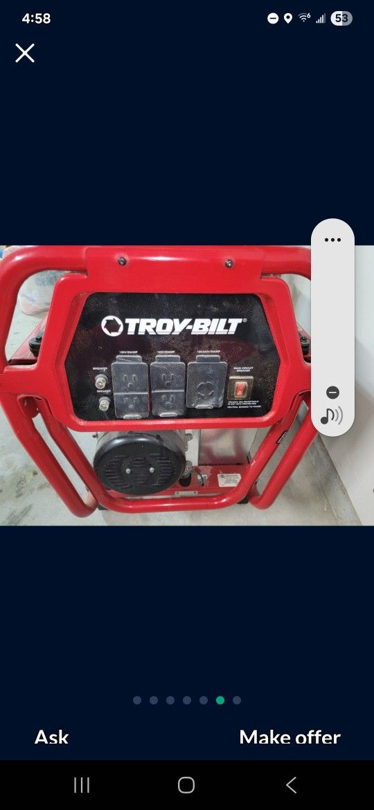 Troy-Bilt 6250 / 8500 Generator