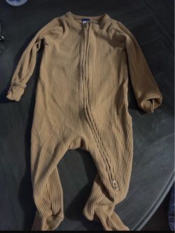 Baby Ribbed Zip-Up Footed Pajama Onesie