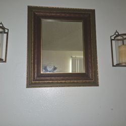 Used/ Mirror and 2 Candle Holders