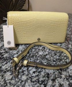 TORY BURCH EMERSON EMBOSSED CONVERTIBLE CROSSBODY BAG. !