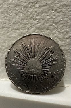 1874 8 Reales silver Mexico coin