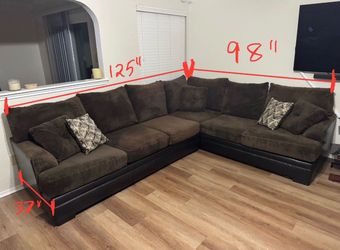 Large 125” Sectional Sofa/Couch