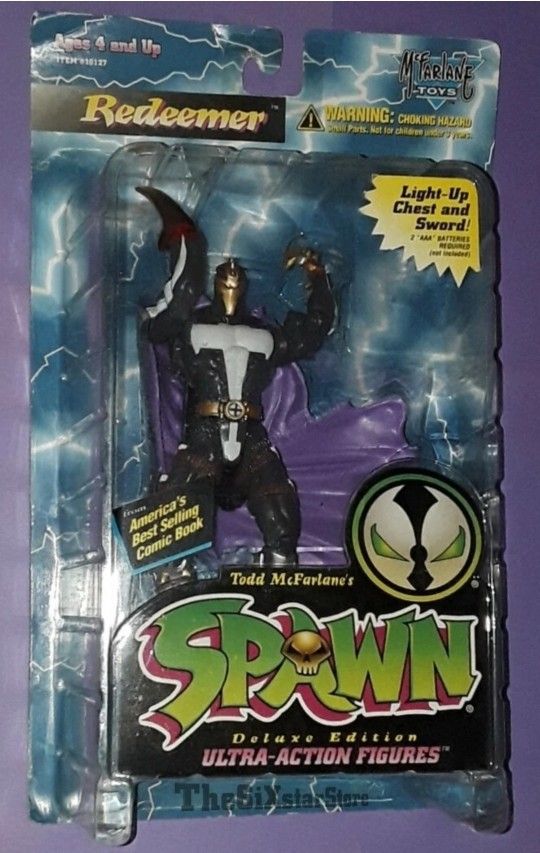 Spawn REDEEMER Comic Book Action Figure - 1995 McFarlane Toys MOC Series 3 Sword