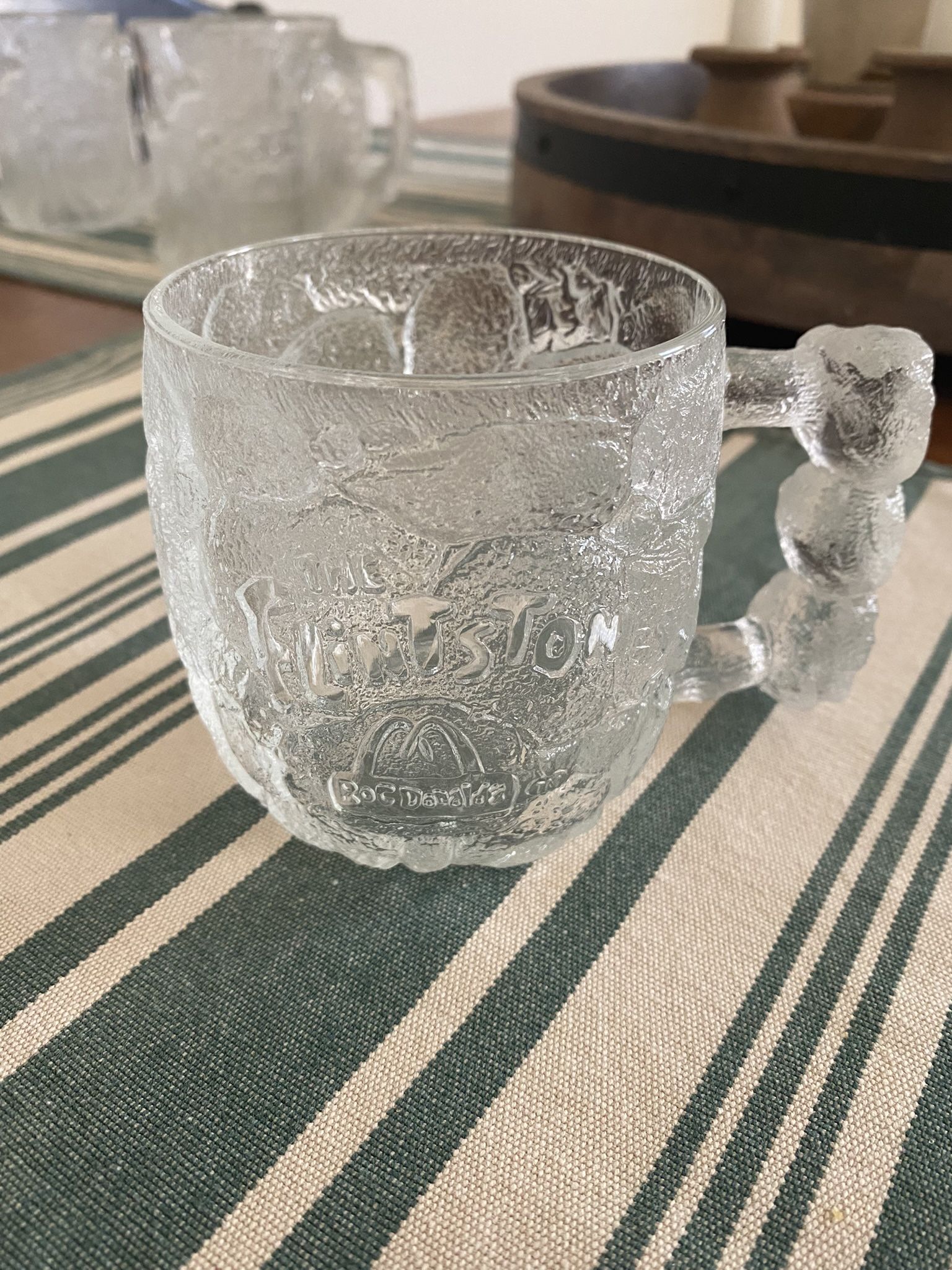 Vintage 1993 The Flintstones McDonalds Pre-Dawn Clear Glass Mug