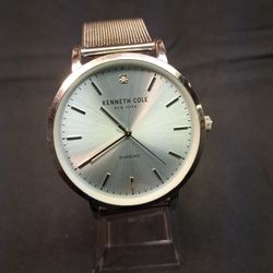 Kenneth Cole New York Diamond KC(contact info removed)1 Silver Dial Men's Fashion Watch Working