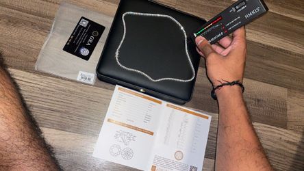 Moissiante stones Vvs 15ct silver 3mm tennis chain (PASSES DIAMOND TESTER)