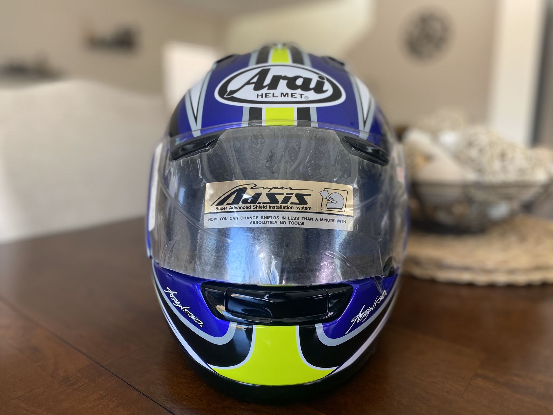 Arai Corsair RX7 Sete Gibernau MotoGP Racing Motorcycle Helmet Size L in Absolutely MINT Condition