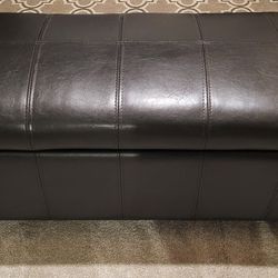Leather Storage Ottoman