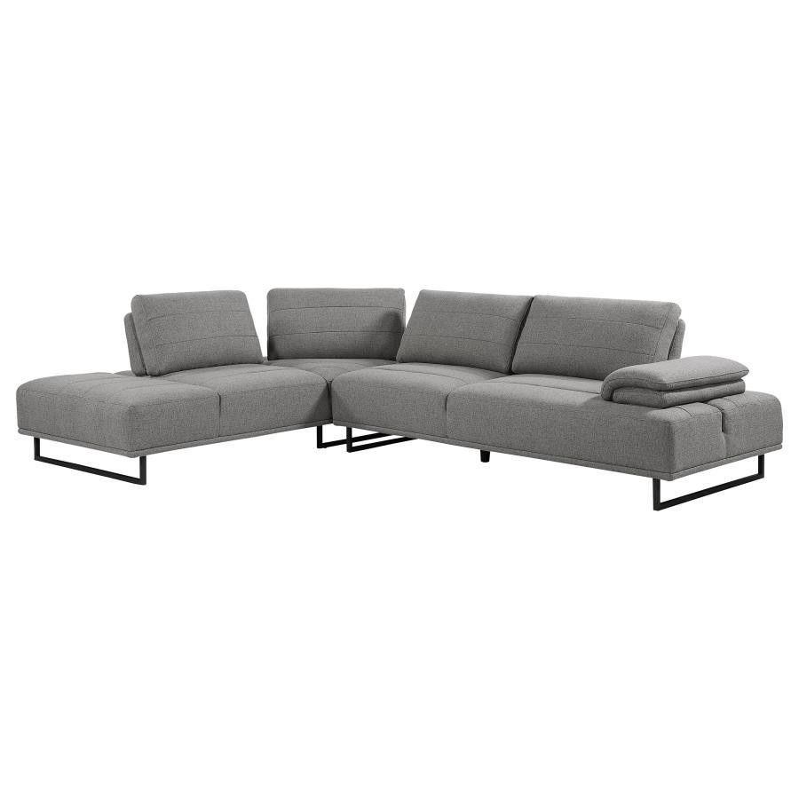 New Sectional Sofa With Adjustable Seat Back And Adjustable Pillow Armrests