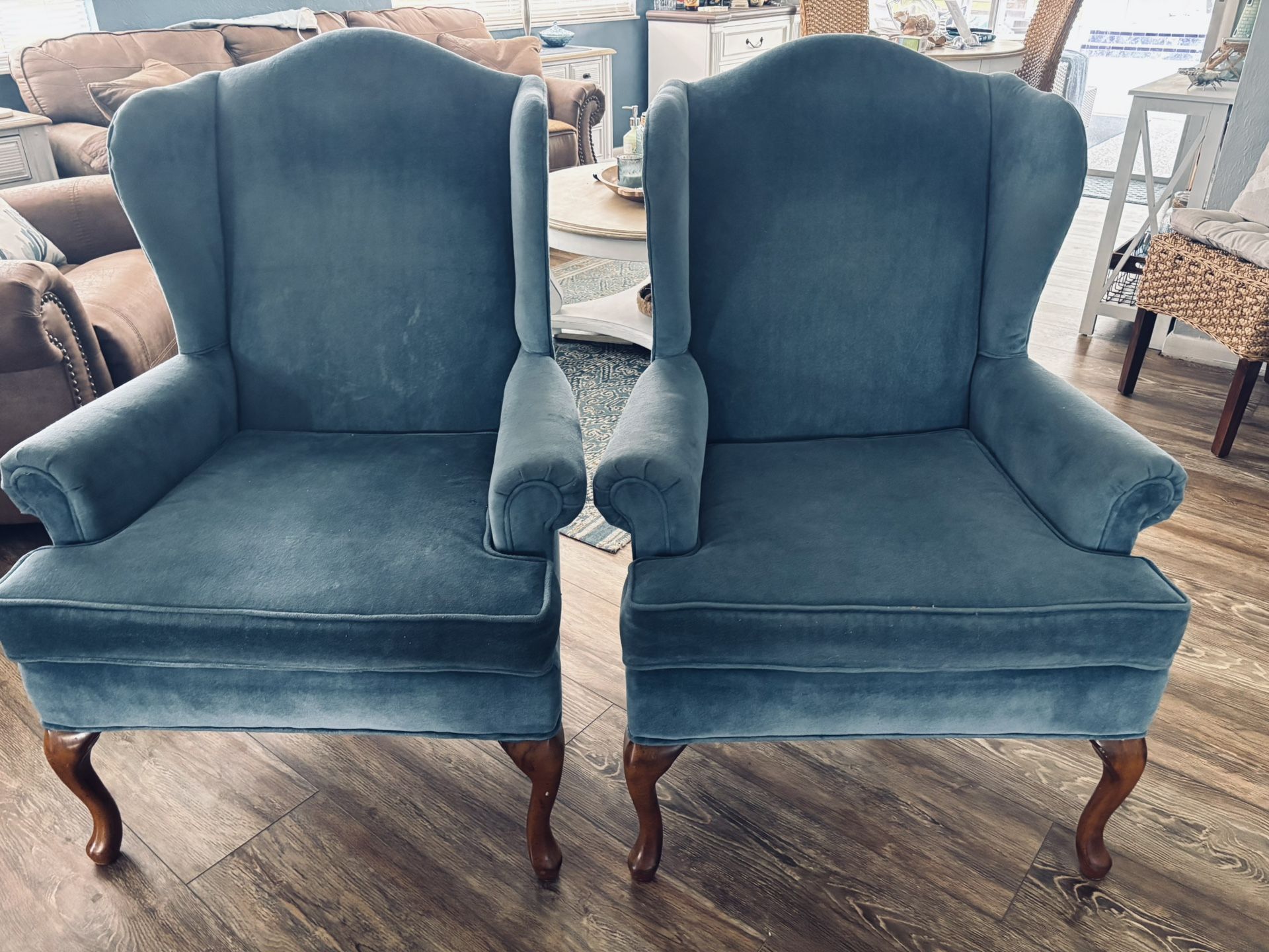 Set of two upholstered armchairs great condition