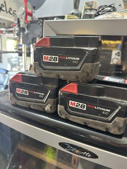 Milwaukee M2, Eight Red Lithium Batteries