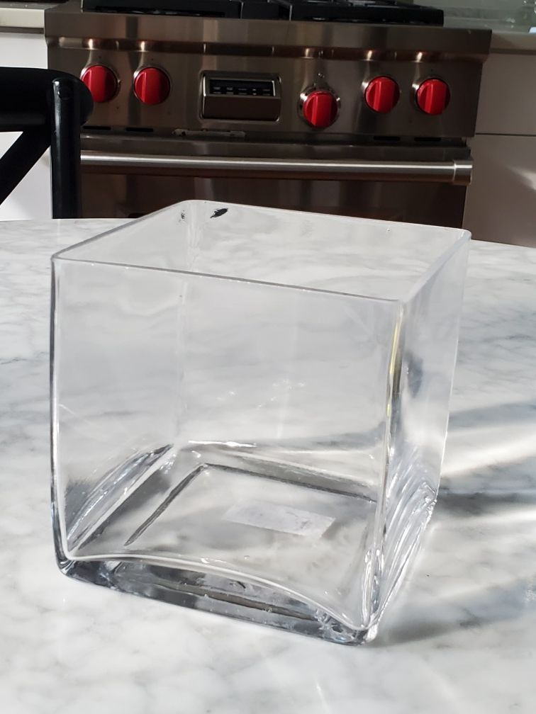 Contemporary Glass Cube Terrarium Planter Flower Pot Vase