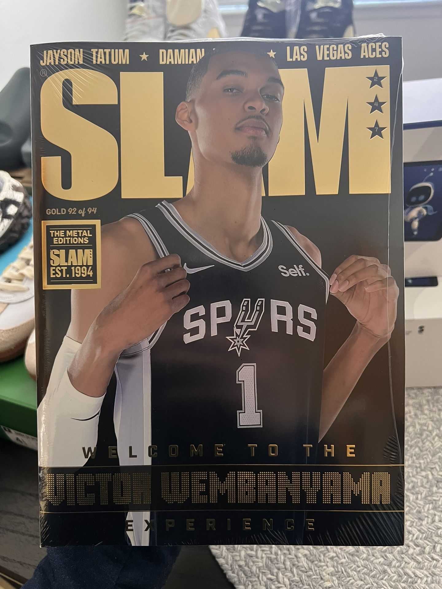 Slam Magazine Gold Metal Slam 247 Victor Wembanyama 92/94 Sealed Spurs