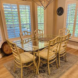 Moving Sale!!! Glass Dining Table Set!!! Ready For A New Home!!! 