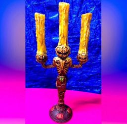 Halloween Lamp Light Home Decor Pumpkin Skeleton hot wax candles trick treat