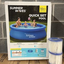 Summer Waves 10 x 30 Inflatable Pool with Filter Pump