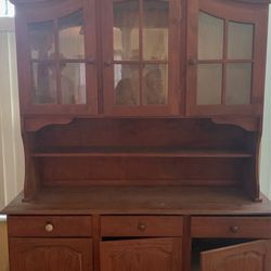 Oak Wood China Cabinet