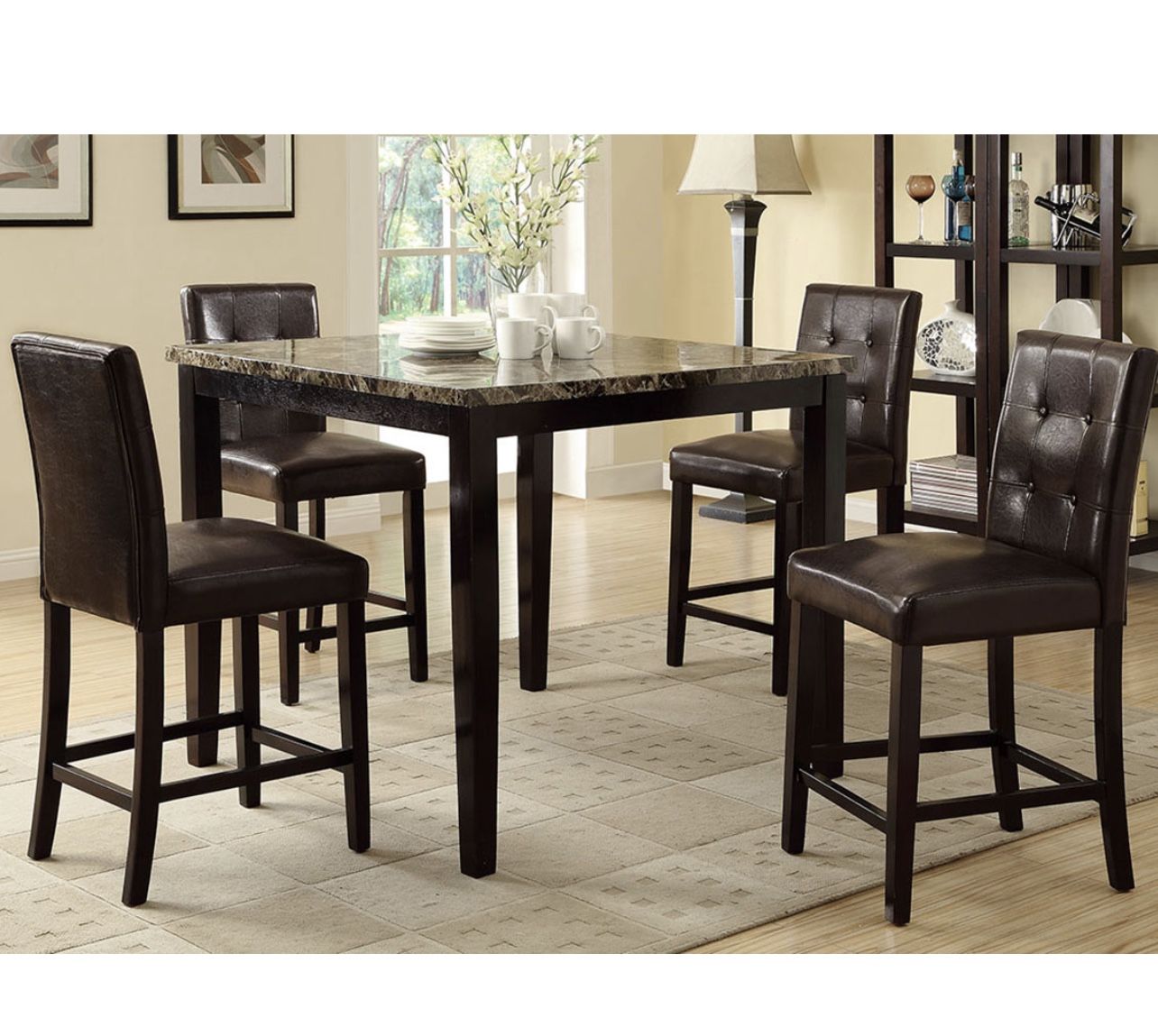 Counter Height 5pc Set 42”x42”