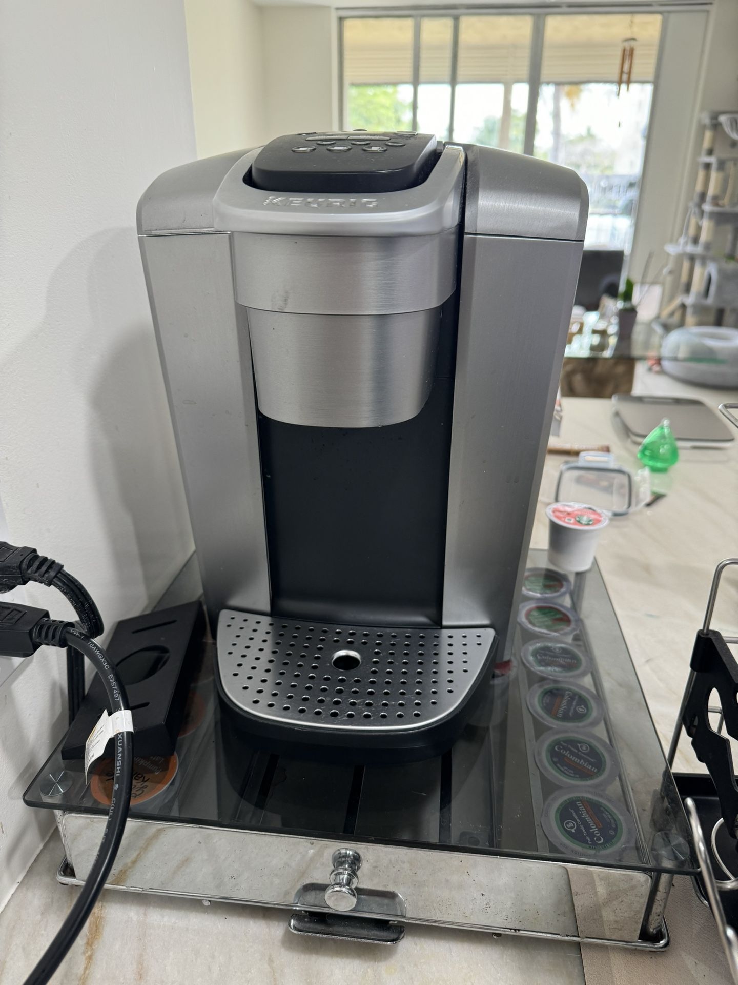 Keurig Coffee Machine + Storage For Pods Underneath