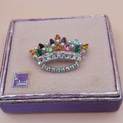 Vintage 1960's B. David, Mothers Crown Pin, In original box