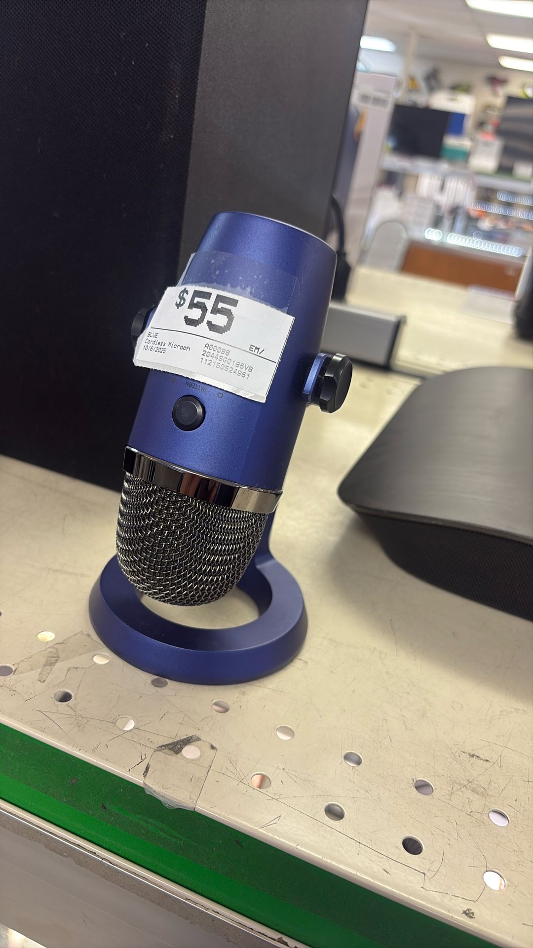 Blue Cordless Microphone
